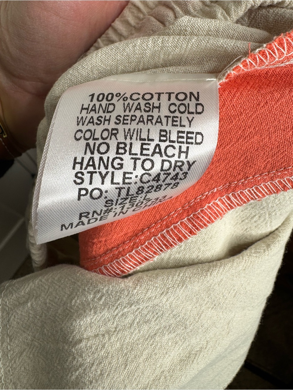 Umgee Barrel Leg Cotton Pants - Picture 5 of 7